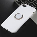 Shockproof Pure Color Liquid Silicone Protective Case for iPhone 7 / 8, with Invisible Holder(White)