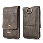 DG.MING Universal Cowskin Leather Protective Case Waist Bag with Card Slots & Hook, For iPhone, Samsung, Sony, Huawei, Meizu, Lenovo, ASUS, Oneplus, Xiaomi, Cubot, Ulefone, Letv, DOOGEE, Vkworld, and other Smartphones Below 5.2 inch(Grey)