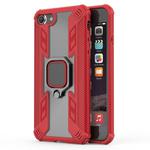 Iron Warrior Shockproof TPU + PC Protective Case for iPhone 8, with 360 Degree Rotation Holder(Red)
