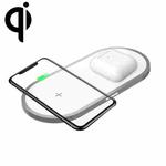 W31 2 in 1 QI Standard Dual Charge Wireless Charger for Mobile Phone & AirPods(White)