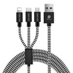 DUX DUCIS 1.0m 3 in 1 USB-C + Type-C + 8 Pin Data Sync Charge Cable