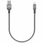 Momax 2.4A 8 Pin Nylon Weave Elite Link Charging Cable, Length : 30cm(Grey)