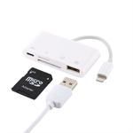 NK-108L 8 Pin to USB + TF Card + SD Card Camera Reader Adapter, Compatible with IOS 9.1 and Above Systems