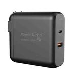 WIWU PT6021 Type-C / USB-C 2 in 1 Universal Quick Charging Travel Charger Power Adapter, US Plug(Black)