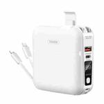 REMAX RPP-20 Unbounded Four-in-One Multifunctional Mobile Power Bank Charger, USB + 2 Type-C + 8 Pin, CN Plug(White)