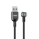 REMAX RC-024i Sury Leyo Series 1.2m 2.4A USB to 8 Pin Data Cable for iPhone, iPad(Black)