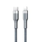 REMAX RC-009 1m 3A USB-C / Type-C to 8 Pin 18W PD Fast Charging Data Cable for iPhone, iPad(Silver)