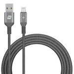 MOMAX DL13D 2.4A USB to 8 Pin MFi Certified Elite Link Nylon Braided Data Cable, Cable Length: 2m(Dark Gray)