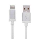 1m Net Style Metal Head 8 Pin to USB Data / Charger Cable(White)