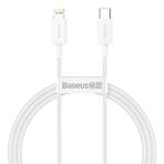 Baseus Superior Series CATLYS-A02 PD 20W USB-C / Type-C to 8 Pin Interface Fast Charging Data Cable, Cable Length: 1m(White)