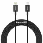 Baseus Superior Series CATLYS-C01 PD 20W USB-C / Type-C to 8 Pin Interface Fast Charging Data Cable, Cable Length: 2m(Black)