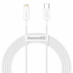 Baseus Superior Series CATLYS-C02 PD 20W USB-C / Type-C to 8 Pin Interface Fast Charging Data Cable, Cable Length: 2m(White)
