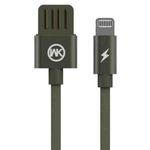 WK WDC-055i 2.4A 8 Pin Babylon Aluminum Alloy Charging Data Cable, Length: 2m(Green)
