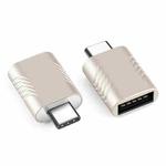 2 PCS SBT-148 USB-C / Type-C Male to USB 3.0 Female Zinc Alloy Adapter(Champagne Gold)