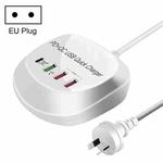 WLX-T3P 4 In 1 PD + QC Multi-function Smart Fast Charging USB Charger(EU Plug)