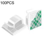 HG2392 100 PCS Desktop Data Cable Organizer Fixing Clip, Gum Type: Green and White(White)