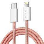 ROCK Z20 Flash Charge Series 20W PD USB-C / Type-C to 8 Pin Fast Charging Data Cable, Cable Length: 1m (Pink)