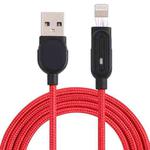 Magnetic Suction Head 8 Pin to USB Nylon Braided Charging Data Cable, Length: 1m