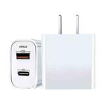 CAFELE 18W PD + QC Port Quick Charger, US Plug