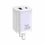 CAFELE 30W PD + USB Super Si Mini Quick Charger, US Plug (White)