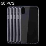 For iPhone X / XS 50pcs 0.75mm Ultra-thin Transparent TPU Protective Case