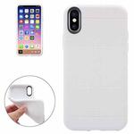 For iPhone X / XS Honeycomb TPU Dropproof Protective Back Cover Case(White)