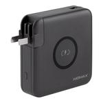 MOMAX IP93MFI Q.Power Plug PD Quick Charging Travel Charger Power Adapter with MFI Cable(Dark Gray)