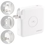 MOMAX IP93MFI Q.Power Plug PD Quick Charging Travel Charger Power Adapter with MFI Cable & UK / AU / EU Plug(White)