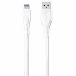 WK WDC-152 6A 8 Pin Fast Charging Data Cable, Length: 1m (White)