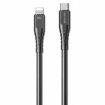 WK WDC-154 Type-C / USB-C to 8 Pin PD 20W Fast Charging Data Cable, Length: 1m(Black)
