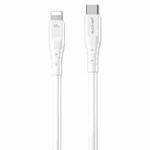 WK WDC-154 Type-C / USB-C to 8 Pin PD 20W Fast Charging Data Cable, Length: 1m(White)