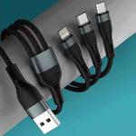90PAI PS-14 100W 3 in 1 USB Fast Charging Data Cable, Length: 1.2m