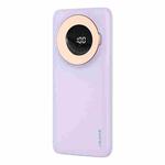 USAMS US-CD171 PB62 10000mAh 22.5W USB+Type-C Dual Port Fast Charge Digital Display Magnetic Wireless Charger Power Bank with Stand (Purple)