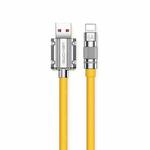 WK WDC-186 Qjie Series 6A USB to 8 Pin Ultra-fast Charging Data Cable, Length: 1m (Yellow)