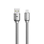 WK WDC-177 6A USB to 8 Pin Platinum Fast Charge Data Cable, Length 1m (Silver)