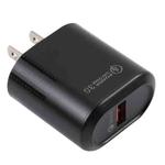 LZ-2117 18W QC3.0 3.1A USB Fast Charger, US Plug (Black)