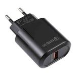 LZ-2117 18W QC3.0 3.1A USB Fast Charger, EU Plug(Black)