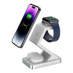 X3 15W 3 in 1 Magnetic Wireless Charger for iPhone, Apple Watch, AirPods(White)