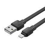 WIWU Bravo Series Wi-C003 USB to 8 Pin 2.4A Charging Data Cable, Length: 1m (Black)