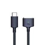 140W USB-C / Type-C to MagSafe 3 Nylon Braided Magnetic Charging Cable, Length: 2m (Blue)