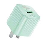 WK WP-U129 Color Sugar 20W USB+USB-C/Type-C Fast Charge Charger, CN Plug(Green)