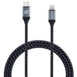MOMAX 1.2m 3A Type-C / USB-C to 8 Pin PD Braided Fast Charging Cable for iPhone, iPad(Dark Gray)