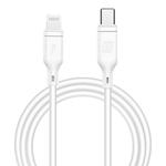 MOMAX 1.2m 3A Type-C / USB-C to 8 Pin PD Fast Charging Cable for iPhone, iPad(White)