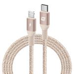 MOMAX 1.2m Type-C / USB-C to 8 Pin PD Fast Charging Braided Cable for iPhone, iPad(Champagne Gold)