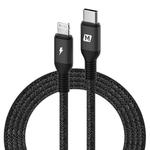 MOMAX 2.2m Type-C / USB-C to 8 Pin PD Fast Charging Braided Cable for iPhone, iPad(Black)