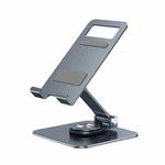 R-JUST HZ24 Aluminum Alloy Rotary Folding Mobile Phone Tablet Holder(Dark Gray)