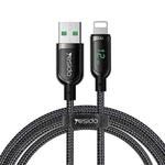 Yesido CA84 2.4A 12W USB to 8 Pin Digital Display Fast Charging Cable, Length: 1.2m