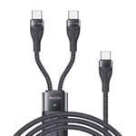Yesido CA88 2 in 1 USB-C / Type-C to USB-C / Type-C Fast Charging Cable, Length: 1.2m