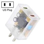 2A Dual USB Transparent Charger, specification: US Plug