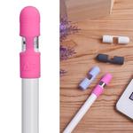 Multi-function Anti Lost Silicone Protective Cap Cover for Apple Pencil(Pink)